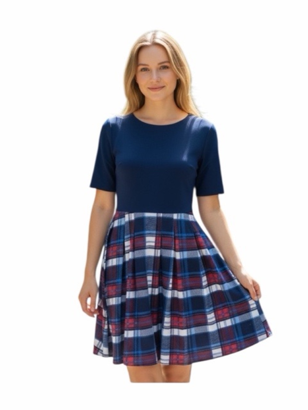 Oxiuly Plaid Dress NWT